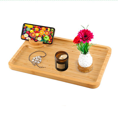 Cozinha de servir bandeja de bambu bandeja de prato retângulo