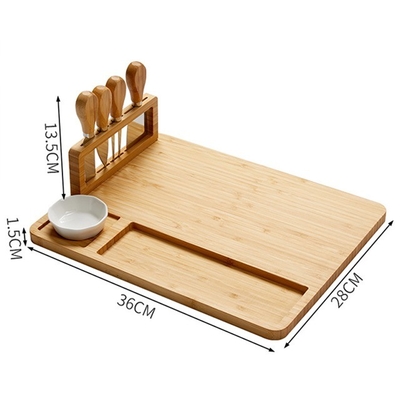 Blocos de cortar Cheese Board Set com faca de aço inoxidável Set Cheese Serving Tray