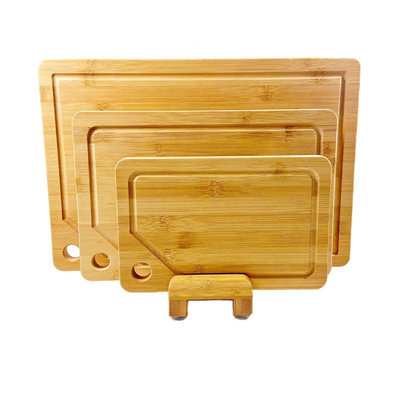 Rectangular BAMBOO tabuleiro de corte com Juice Groove ferramenta de cozinha essencial