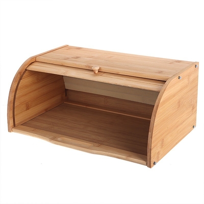Caixa de pão de bambu recipientes de comida de uma camada grandes gavetas de armazenamento para acessórios domésticos