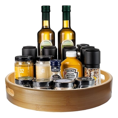 10 polegadas de bambu preguiçoso Susan tocadiscos para cozinha balcão funcional e design
