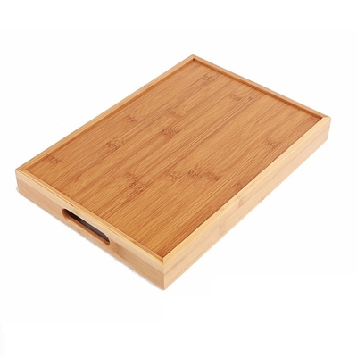 Válvulas de mesa de cozinha gravadas em bambu para servir pratos de café e chá