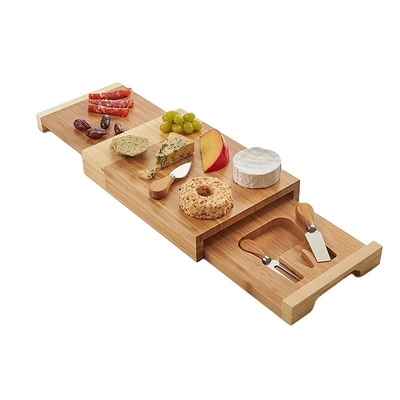 Tabela de corte de queijo de bambu de acácia retangular sustentável