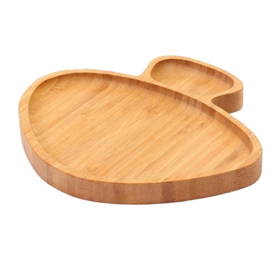 Bebês e crianças em forma de cogumelo bandejas de bambu com prato de jantar em estilo moderno