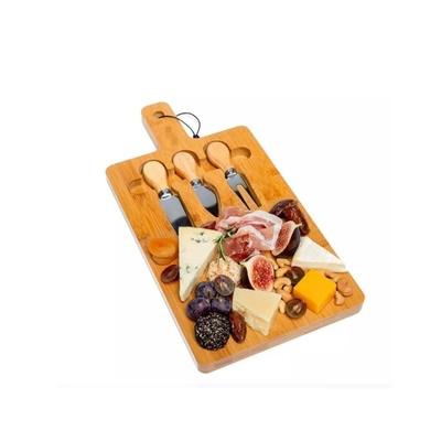 EUA Armazém Bamboo Charcuterie Drawer Board Set com facas e blocos de cortar