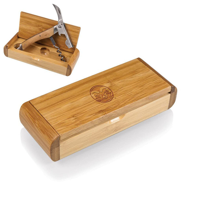 Design funcional Caixa de presente de escultura de bambu Triturador de cortiça de luxo 31.75 x 31.75 x 19cm