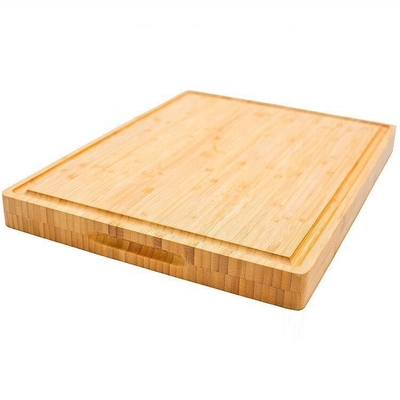Tabela de corte de bambu de 37*27*5cm com set de faca com logotipo personalizado para cozinha moderna