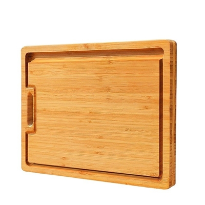 Melhore a sua cozinha com uma tábua de corte de bambu de 43,7x32x1,5 cm sustentável e pesada