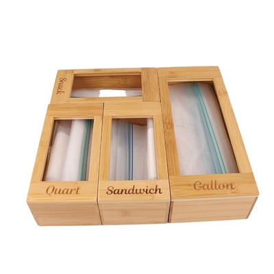 Rectangular Saco de Ziplock de Bambú Saco de Manutenção de Frescos Folha de Alumínio Plastico Embalagem Organizador de Armazenamento Para Caixa Estilo Separado 4