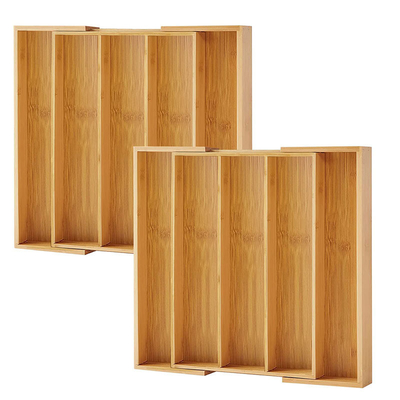 Organizador de gavetas de bambu conveniente para artigos domésticos Armazenamento 35,6 x 27,9 x 6,4 cm