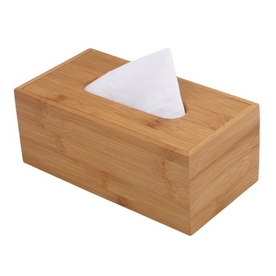 Caixa de tecido de bambu multifuncional 22x11.5x9CM Design funcional para itens essenciais do banheiro