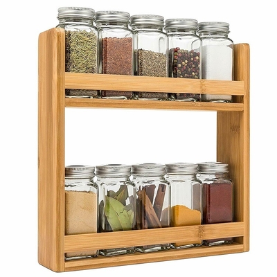 Atualize a sua organização de especiarias com este porta-barras de especiarias de bambu certificado CE / UE