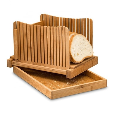 Máquina de cortar pão de bambu com design multifuncional 34cm x 24cm x 21cm