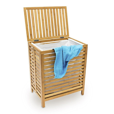 Poupança de espaço Banheiro Cesto de armazenamento Bolsa de roupa 100% Bambu