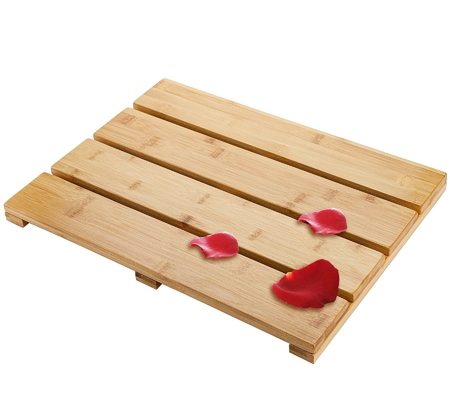 Padrão listrado Bambu Madeira Antiderrapante Chuveiro 39.88 X 26.17 X 3.05CM para Banheiro
