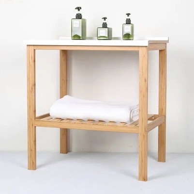 100% de bambu natural gabinete de vaidade unidade de lavatório móveis pequenos personalizado