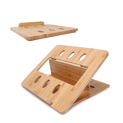Porta-Laptops de Bambú Posicionável e Sustentável
