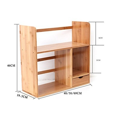 Rectangular BAMBOO File Stand Holder Desktop Bookcase para necessidades multiuso e duradouro