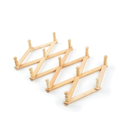 86.68x17x5cm BAMBOU Montagem na parede Multi-gancho Armazenamento Proteção de roupas