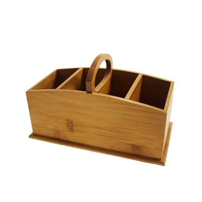 Desenho funcional Organizador de arquivos de escritório multifuncional de bambu com porta caneta Caddy de armazenamento
