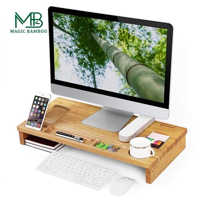 Organizador de Stand de Laptop de Bambú com Certificação CE/UE Ideal para escritório e escritório