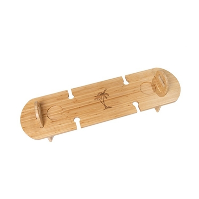 MB-HW090 Mesa de bambu grande bandeja portátil dobrável para lanches ao ar livre queijo em qualquer lugar