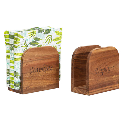 Dispensador de guardanapos de bambu para mesa Dispensador de guardanapos vertical Perfeito para interiores e exteriores