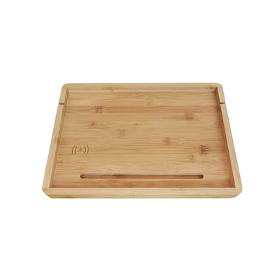 Prateleira de cama de bambu com porta-tablet para celular para outra organização de armazenamento em casa