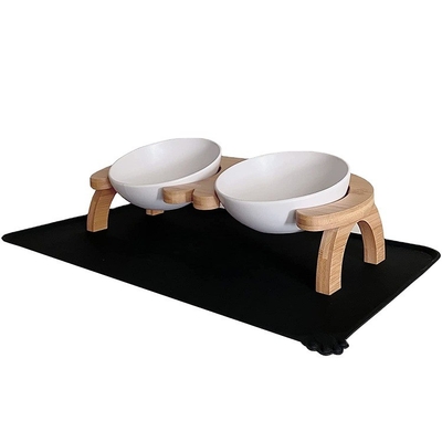 Alimentação para animais de estimação à prova d'água, antiderrapante, de silicone, inclinada, para alimentação de animais de estimação 39,8 x 18,29 x 11,2 cm