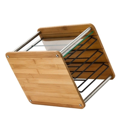 Organize convenientemente suas cápsulas de café com este suporte e gaveta de bambu sustentável