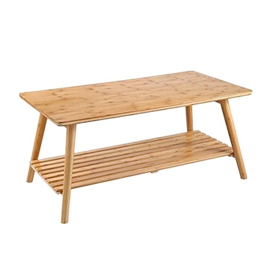 Mobiliário de bambu sólido multifuncional Mesa de café simples e moderna para casas pequenas
