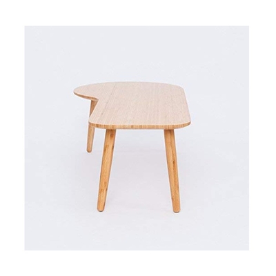 Mesa de café de madeira de bambu para escritório