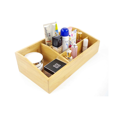 Certificado CE Organizadores de armazenamento de mesa de bambu modernos com divisores removíveis