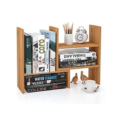 Rectângulo multifuncional Bamboo Desk Organizer File Sorter Catálogo Rack Letter Holder