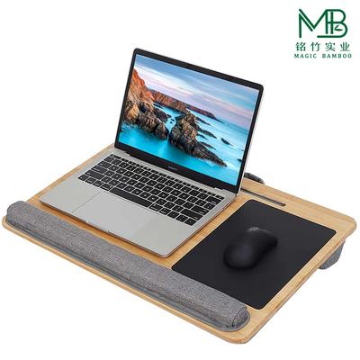 Escritório de computador portátil de bambu leve para escritório doméstico