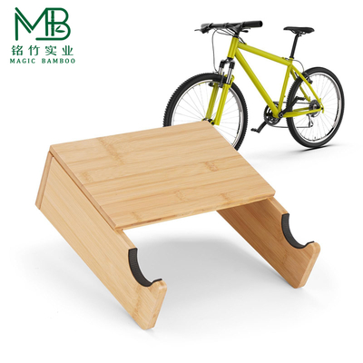 Suporte de bicicleta de parede de bambu para interior para bicicletas MTB e de estrada